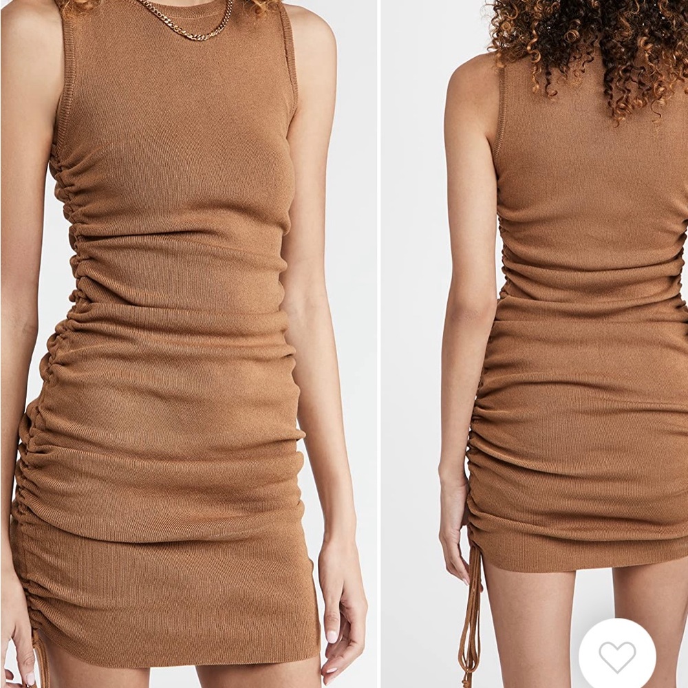 Lioness NWT Brown scrunch dress XXS